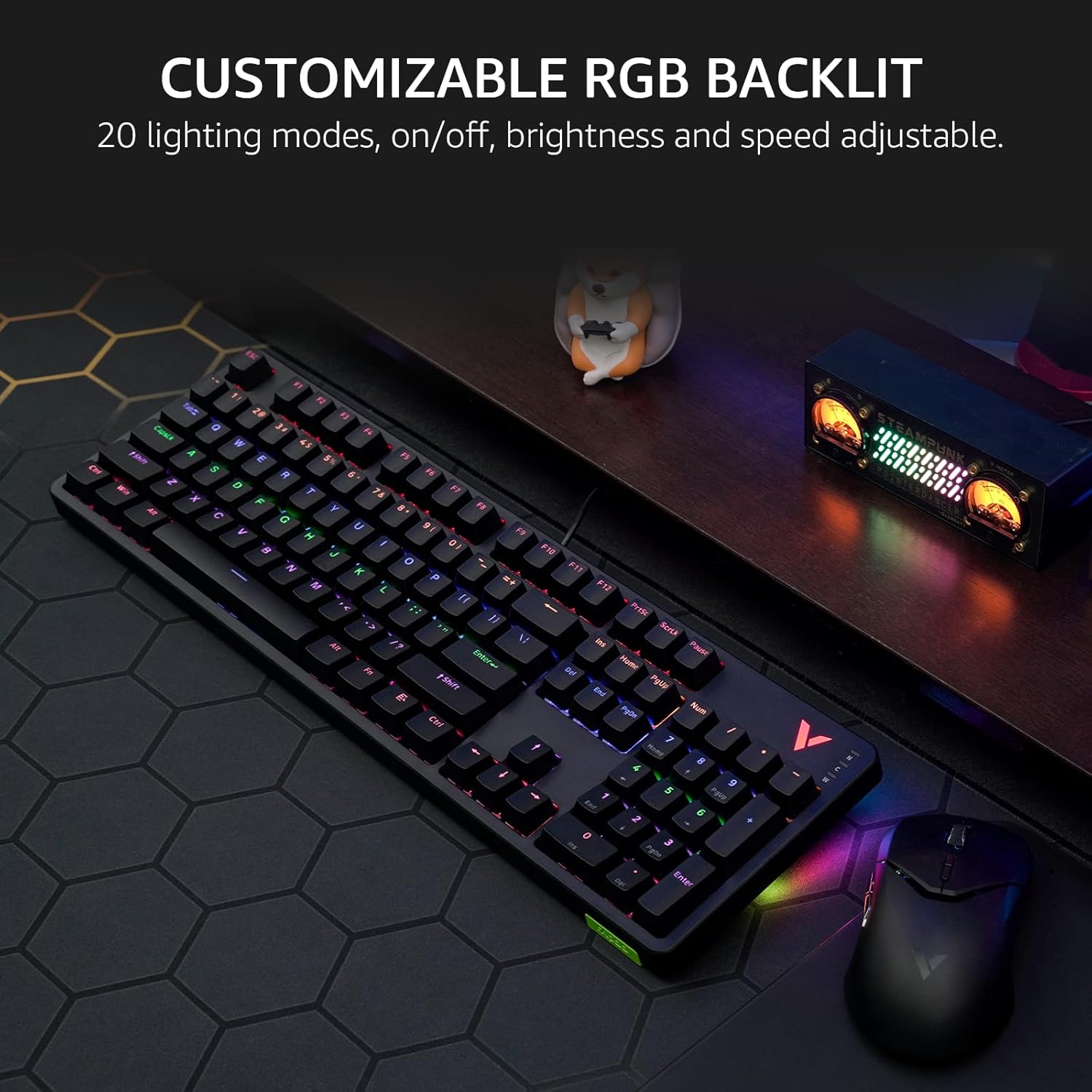 Rapoo V500Pro Keyboard with Customizable RGB Backlit