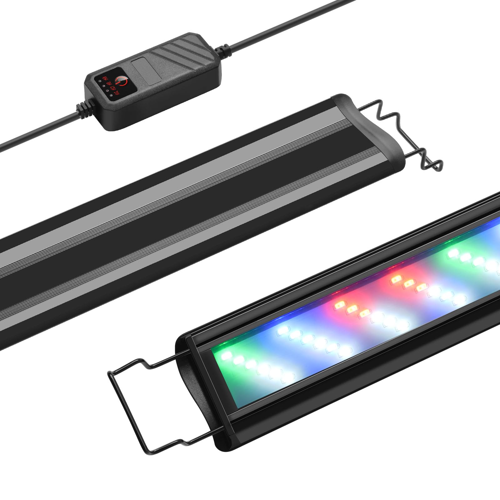 FEDOUR Aquarium LED Light, Full Spectrum Aquarium Plant Light with Timer, Extendable Metal Brackets, for Fish and Plant Tank (16-24 inch)