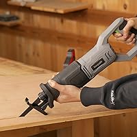 Vista 9 de Sierra de vaivén, sierra recíproca con cable de velocidad variable de 6 amperios 3000SPM con longitud de carrera de 4/5 pulgadas, profundidad