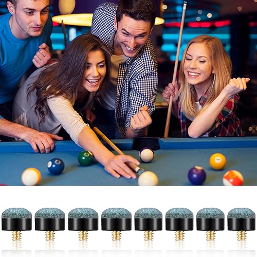 Miniatura 7 de 30 puntas de palo de billar, puntas de billar, puntas de rosca de 120.512 in, casquillos de nailon de 120.512 in, kit de repuesto para piscinas,