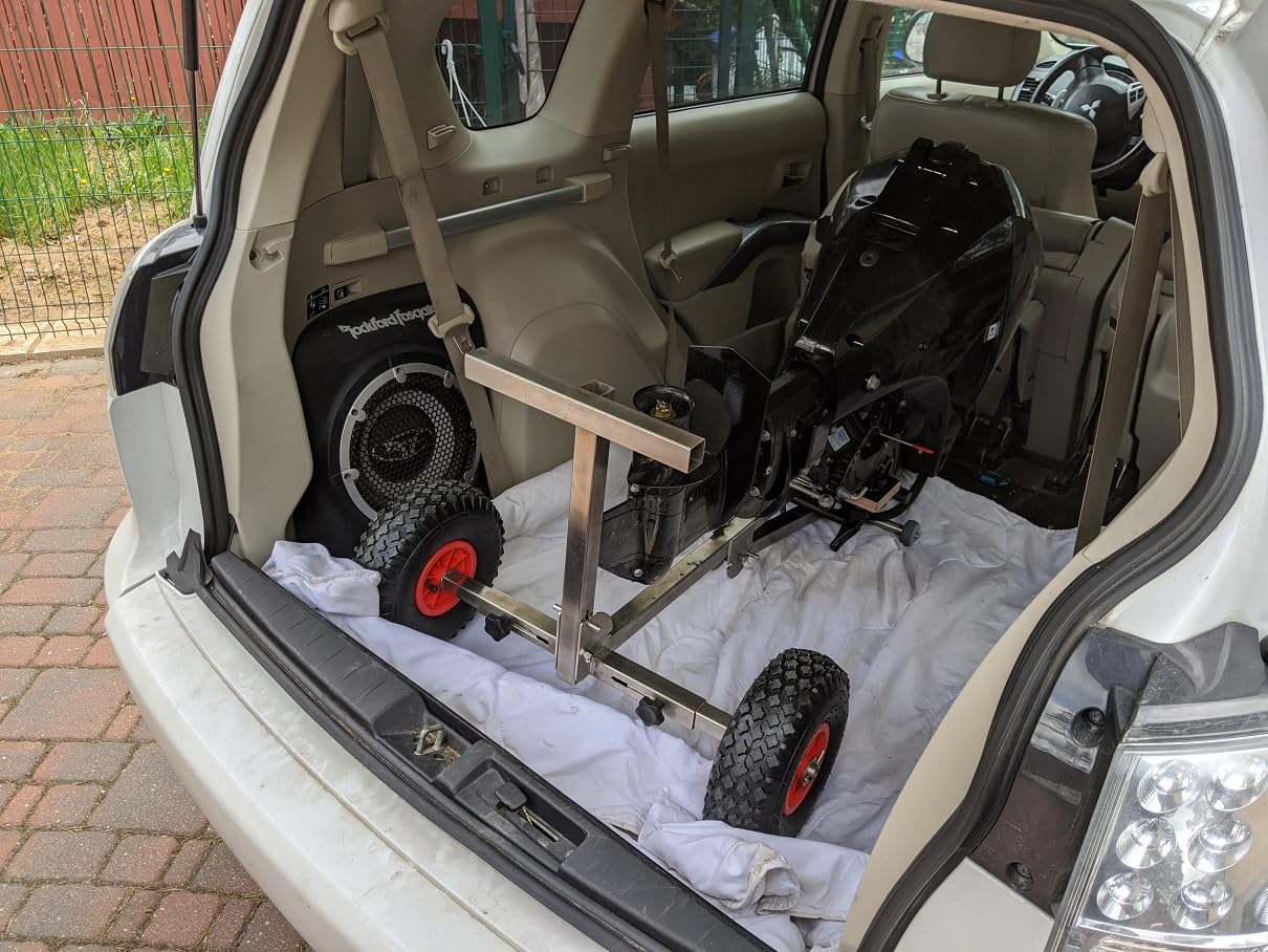Außenbord-Boot-Motor-Transportwagen, Rollwagen, tragbar, aus Edelstahl, Premium Modell