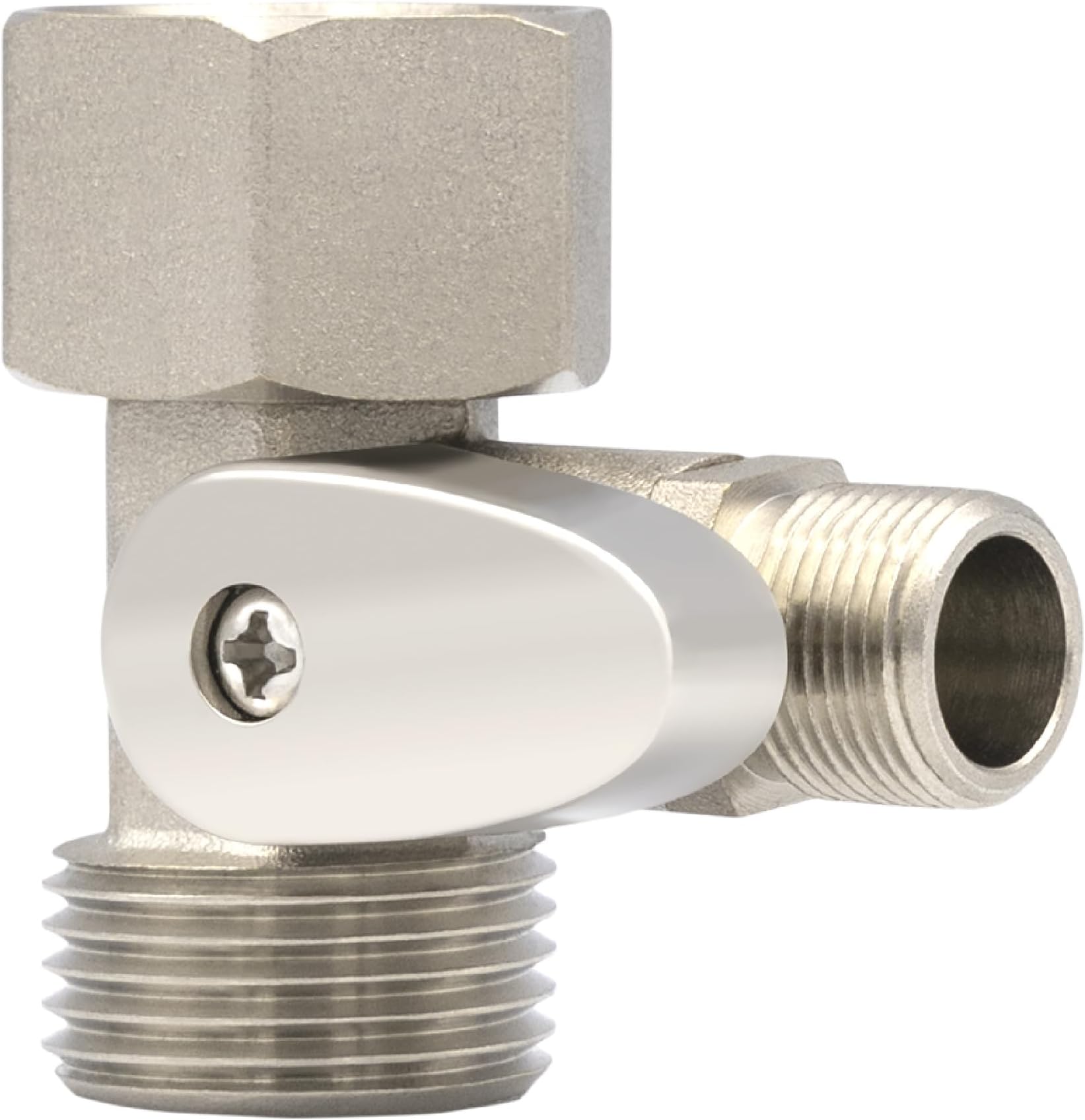 LUXE Bidet 7/8" x 7/8" x 3/8" Cold Water Shut-Off Valve T-Adapter for Bidets, Only Compatible with NEO Plus Series Bidet Attachments (Nickel Finish)