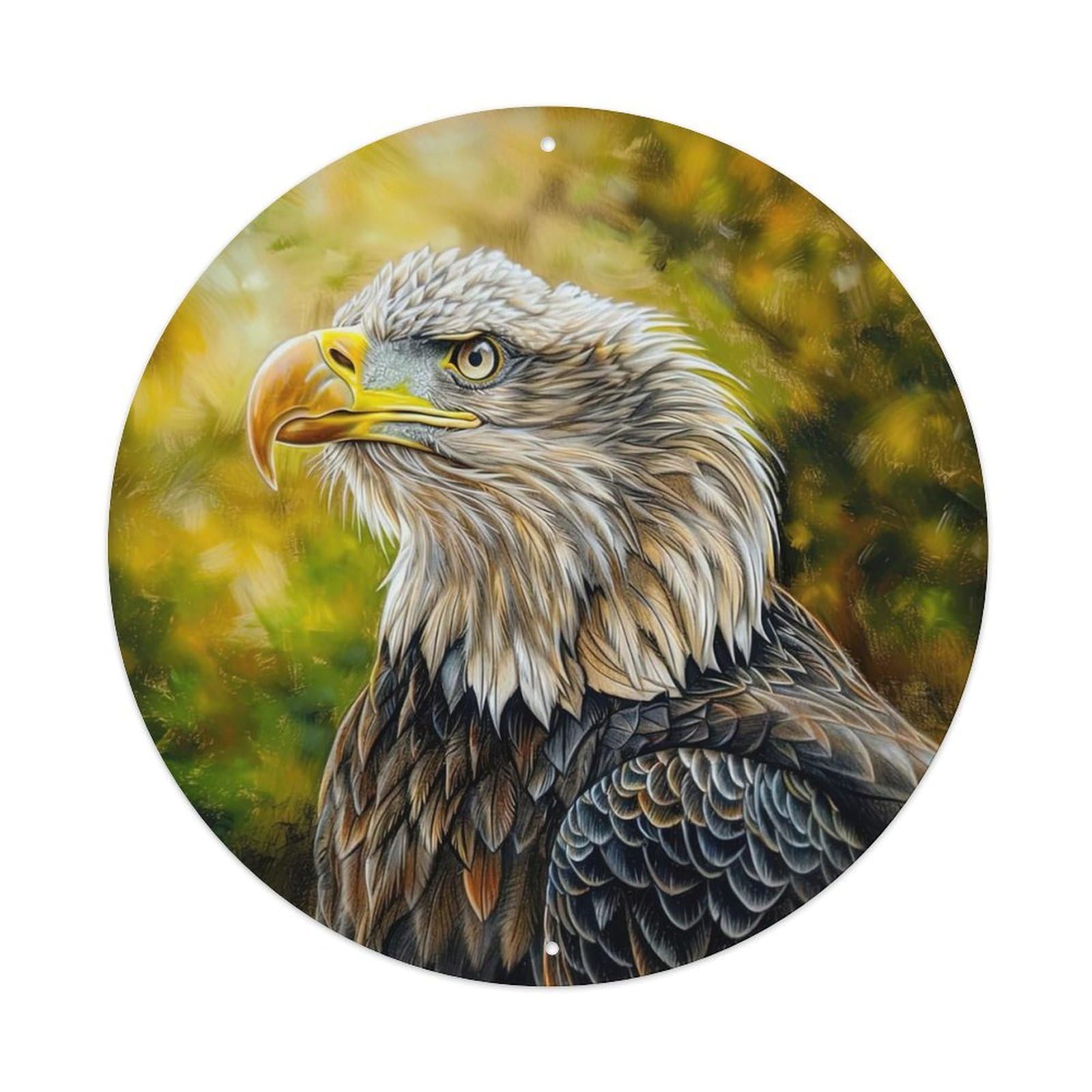 Animal The Eagle Looking at The Sky Metal Tin Sign