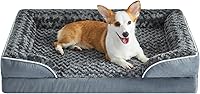 Vista 9 de WNPETHOME - Camas para perros de gran tamaño, sofá cama ortopédica lavable para perros con forro impermeable y parte inferior antideslizante