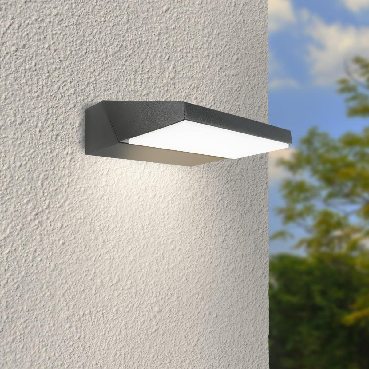 LongLife LED Außenwandleuchte Angle 13W neutralweiß 4000k IP65 anthrazit