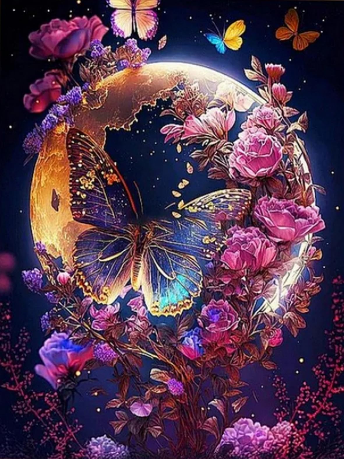 ダイヤモンドアート 完成品１０点バラ売り可能です かわいい蝶がたくさん モナリザ ダイヤモンドアート 完成品10点バラ売り可能です かわいい蝶が