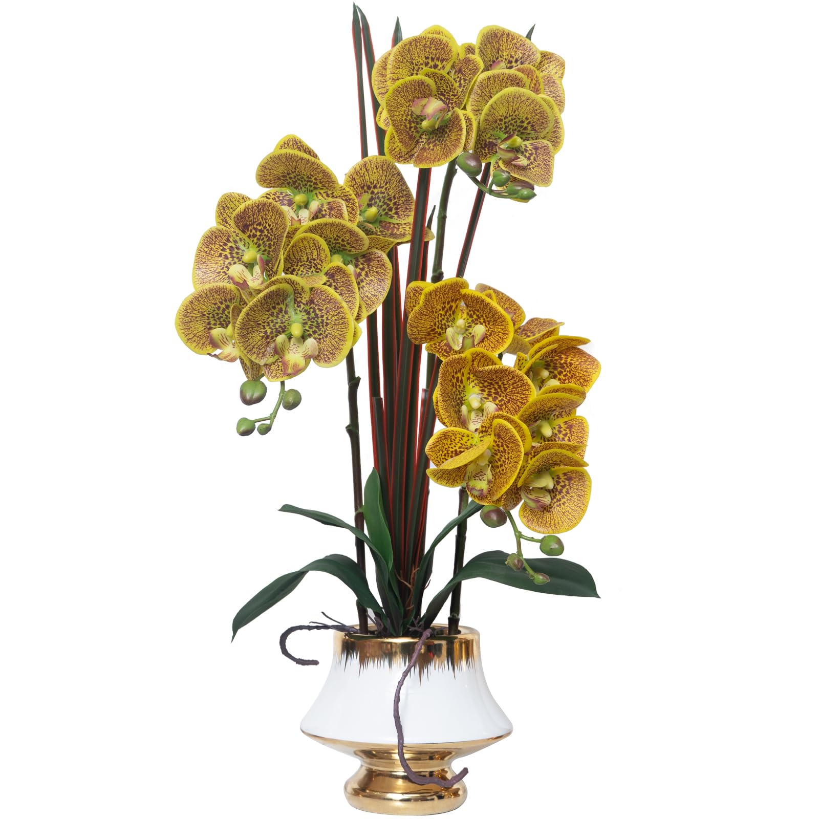 Orchidée artificielle sans entretien pour pièce sombre avec pot