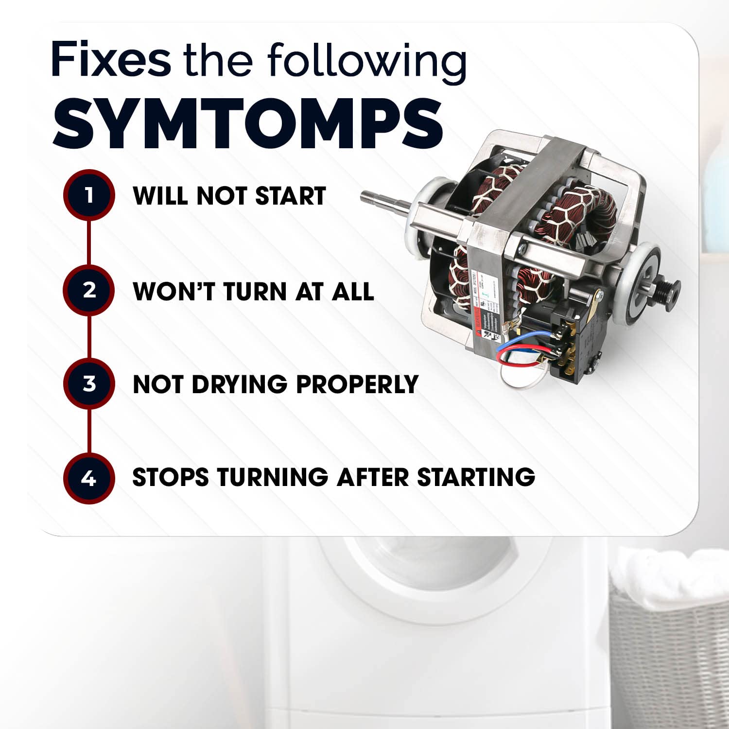 Lifetime DC31-00055G Dryer Motor by Seentech - Compatible with Samsung & Kenmore Dryer - Replaces: DC31-00055D, DC31-00055H,PS4204647,DC96-00882C, 2813208,PS4133825