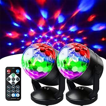 Luci Discoteca LED, RGB Sound Attivato Strobo Luci Palcoscenico Con - Foto 4