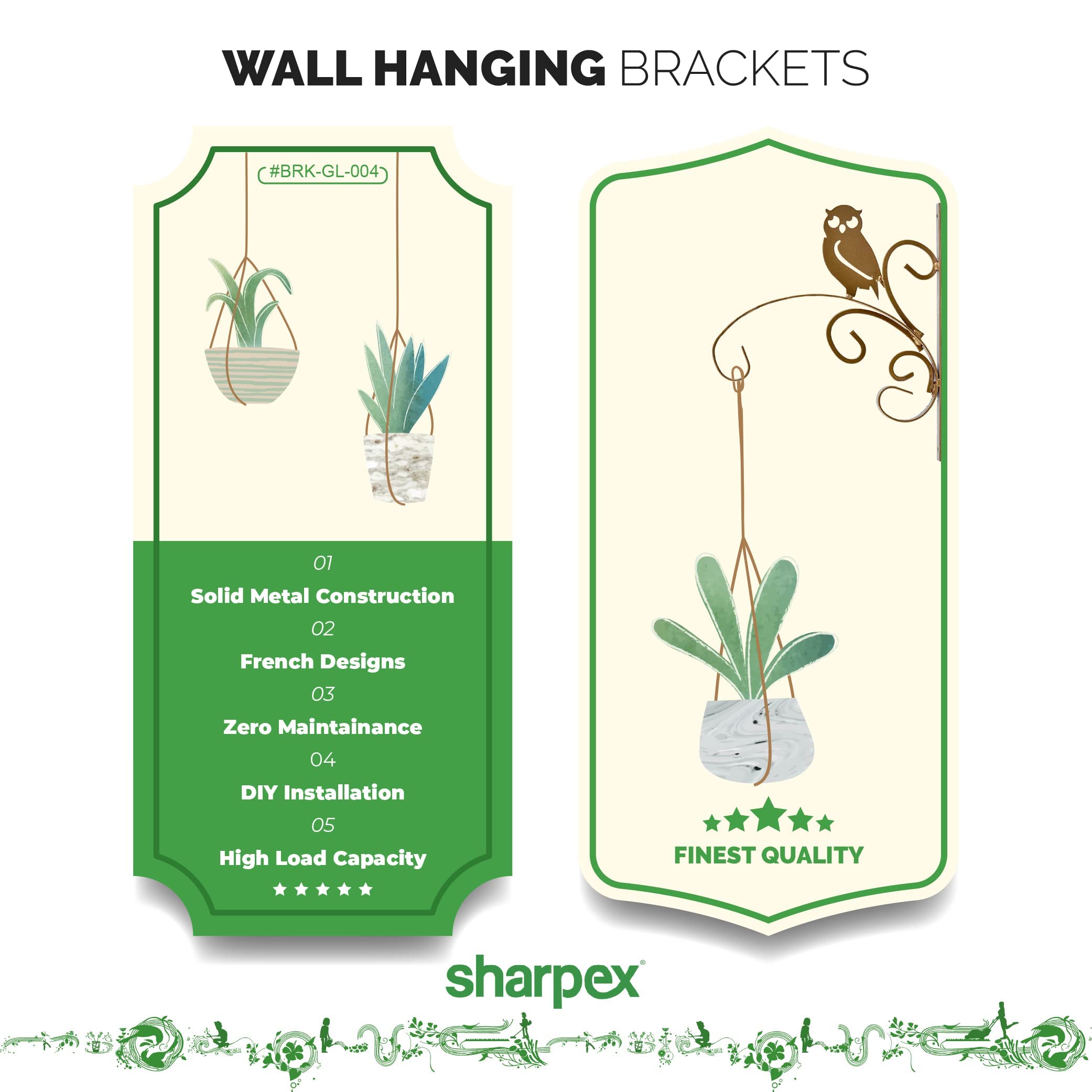 Metal Wall Brackets - Decorative Plant Hangers -3