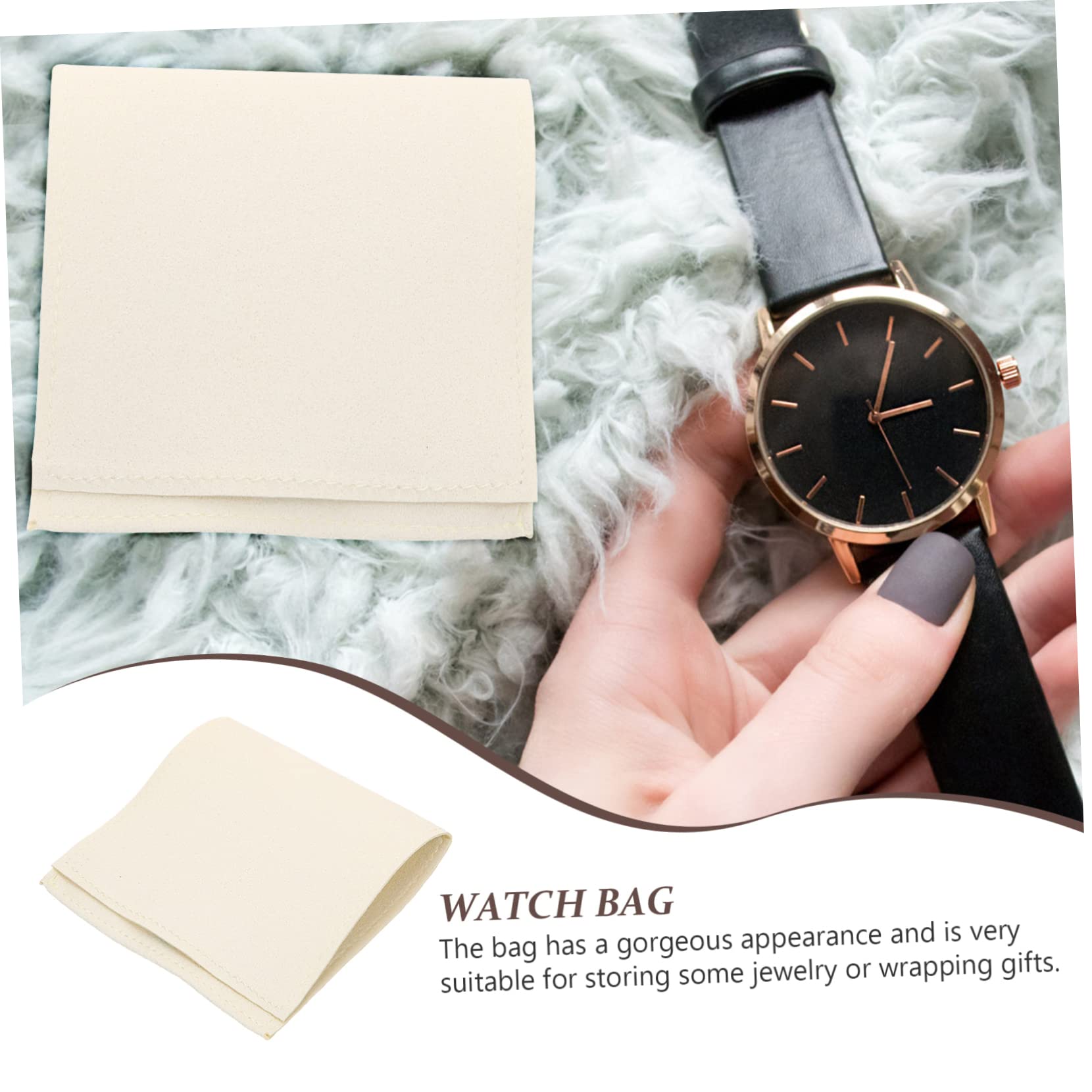 FOMIYES 3pcs Microfiber Jewelry Bags for Earrings and Necklaces Elegant Storage Pouches for Birthdays Weddings and Christmas Convenient Jewelry Organizer