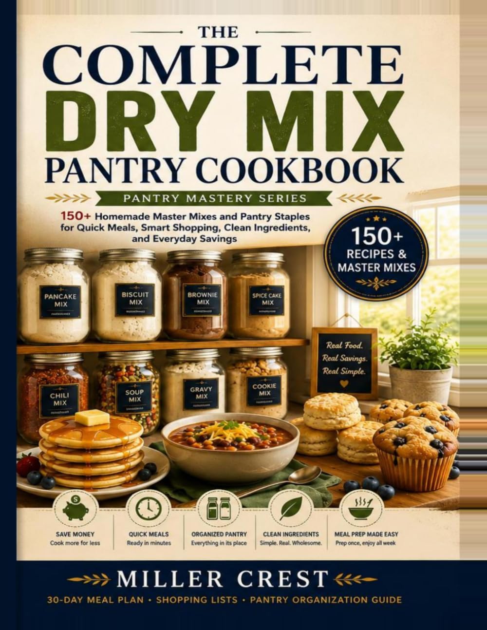 THE COMPLETE DRY MIX PANTRY COOKBOOK: 150+ Homemade Master Mixes and Pantry Staples for Quick Meals, Smart Shopping, Clean Ingredients, and Everyday Savings