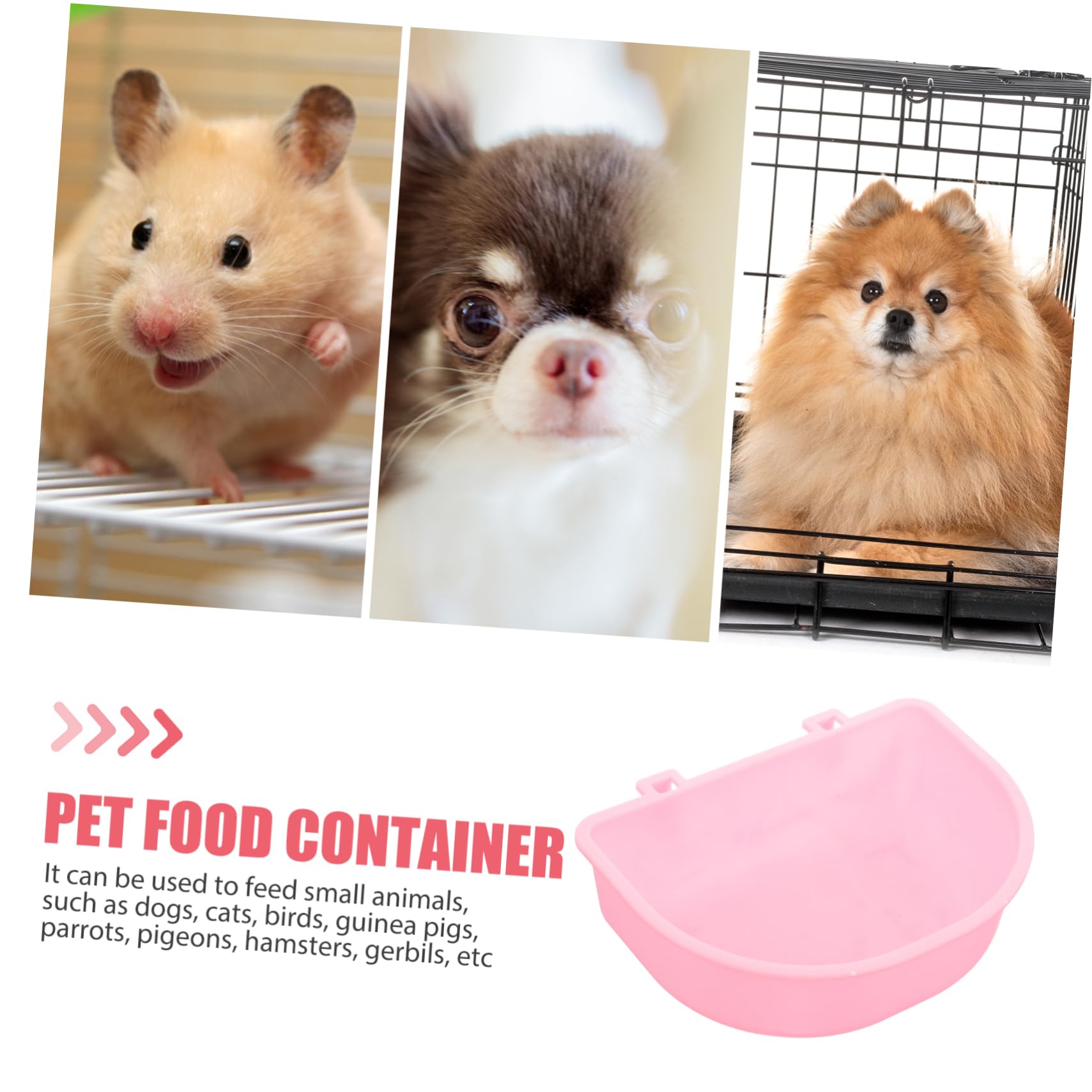 HANABASS Sturdy Hanging Pet Bowl Cat Food Water Bowl Set for Cats Dogs Strong Hooks Travel