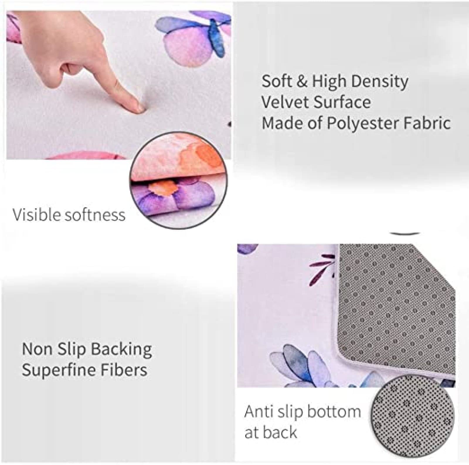 Tapis Rond Nuit Étoilée Fleur de Vie - Doux pour Chambre, Couloir, WC et Salle de Bain