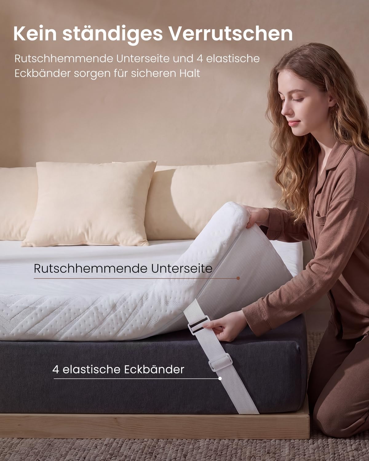 Matratzen Topper 180x200cm H5/H6, 7,5 cm Matratzentopper 180x200 mit Gel-Viscoschaum & Komfortschaum, 2-in-1 Härtegrad, 7-Zonen Topper für Boxspringbett, Schlafsofa & Wohnwagen, waschbar