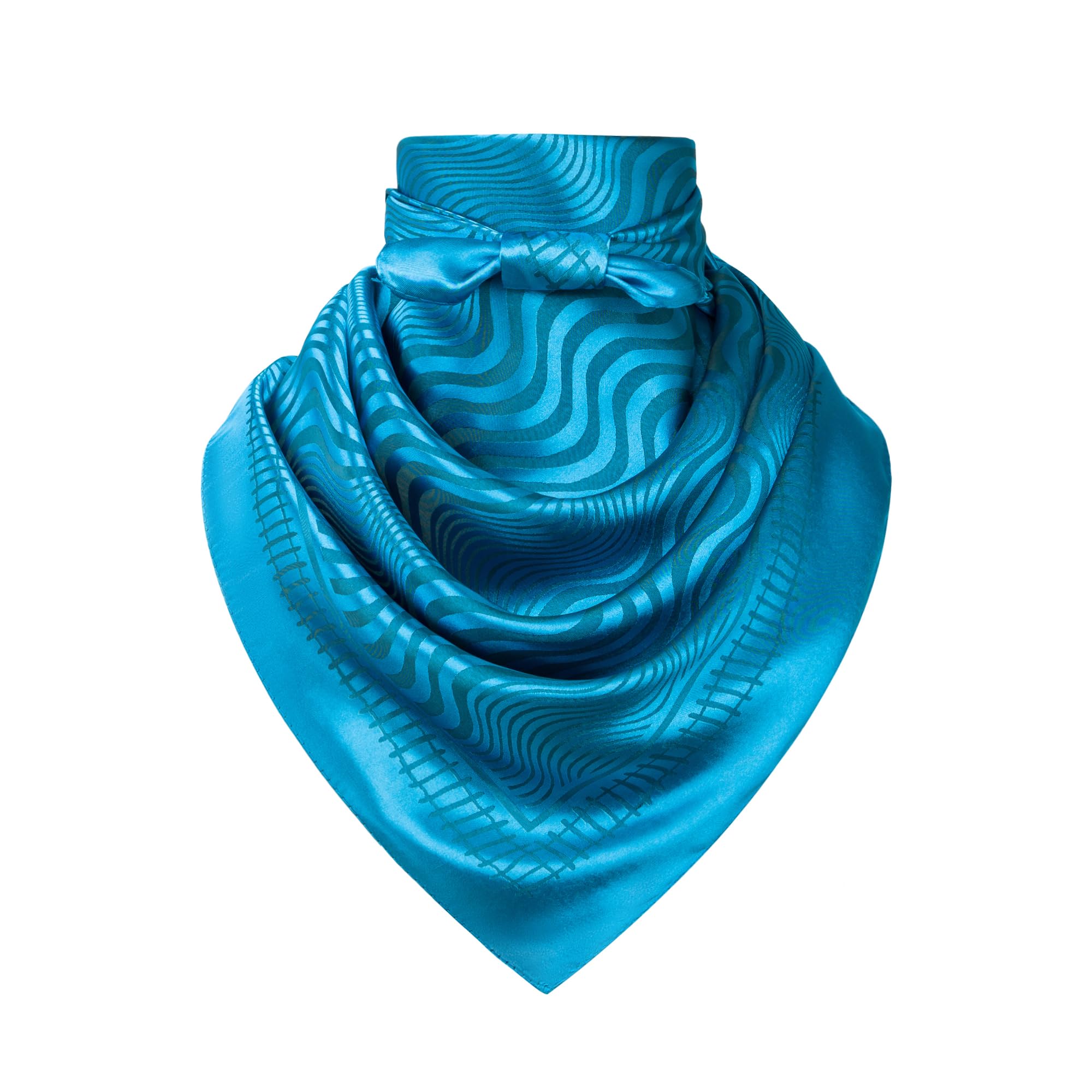 35" Men's Large Square Jacquard Scarf - Cowboy Wild Rugged Style, With Gift Packed