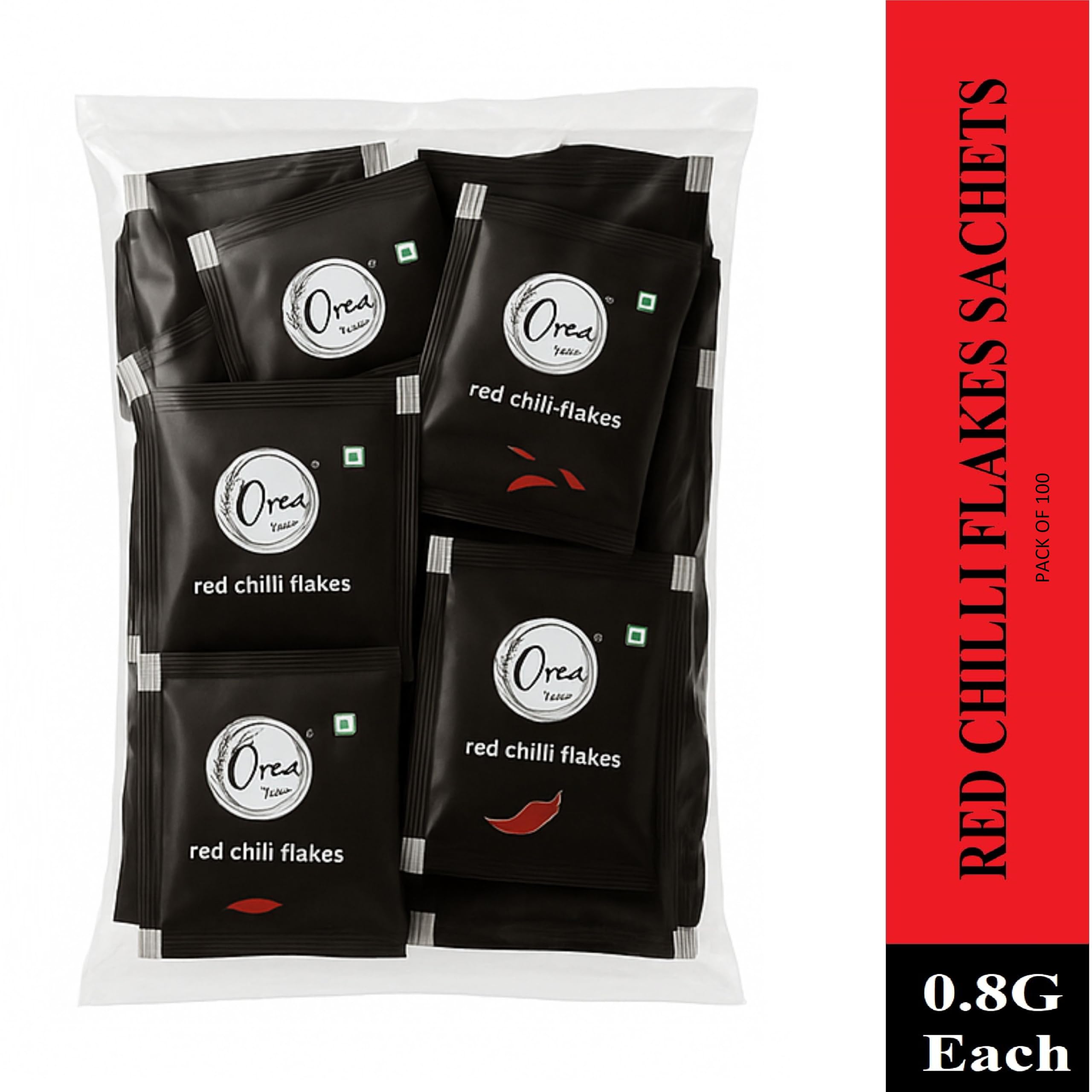 Orea Farm 200 Red Chilli Flakes Sachets for Add Flavor and Heat to Various Dishes (200 Red Chilli Flakes Sachets) - Image 4 thumbnail