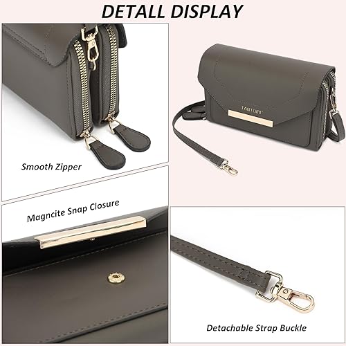 Miniatura 5 de TANTOMI Small Crossbody Bag for Women Vegan Leather Cell Phone Purse Crossbody Wallet with Adjustable Strap