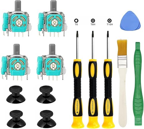 4 piezas de joystick de repuesto para controlador Xbox One SX, kit de herramientas de reparación de palancas analógicas para stick drift, roto y