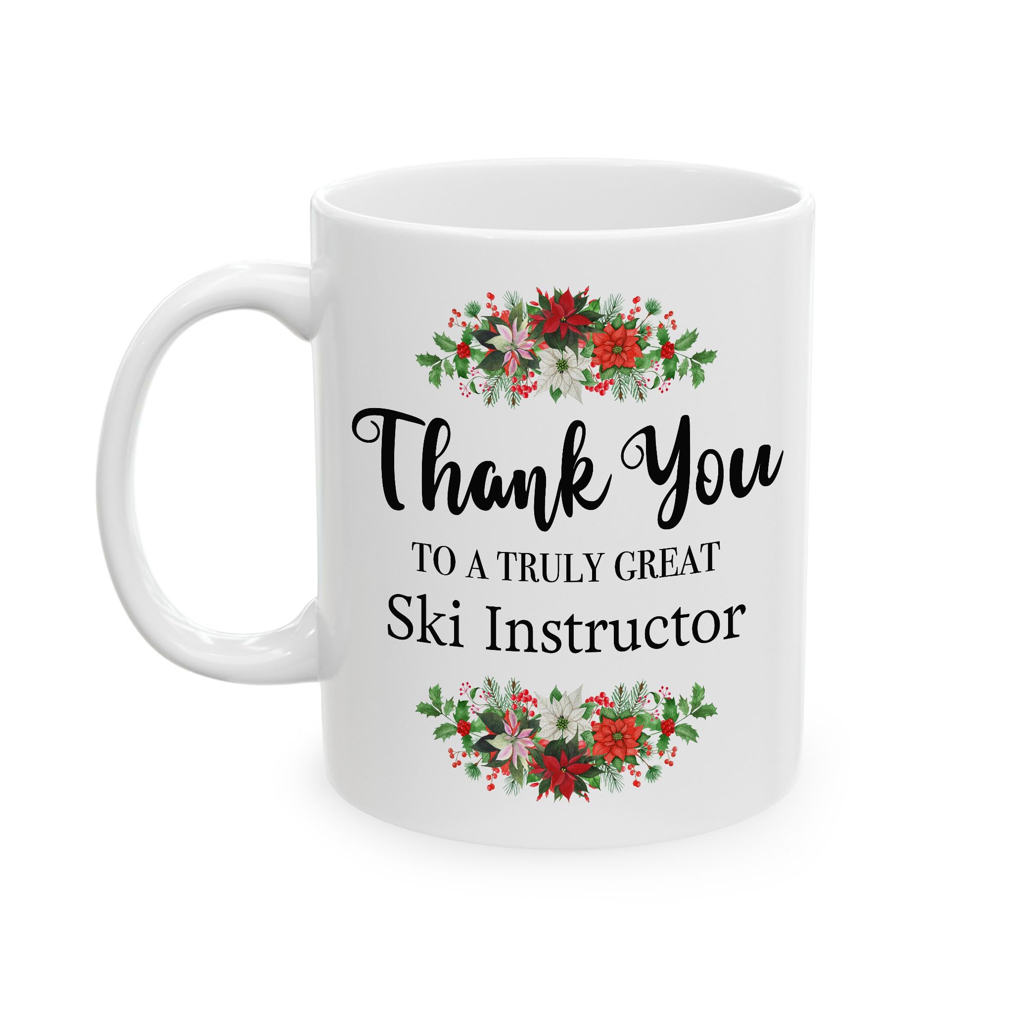 DesiDD Thank You Gifts for Ski Instructor Appreciation Mug Ski Trainer Coach Snowboard Birthday Office Party Coworker Employee - Truly Great - Coffee Cup 11oz Women Men Friend