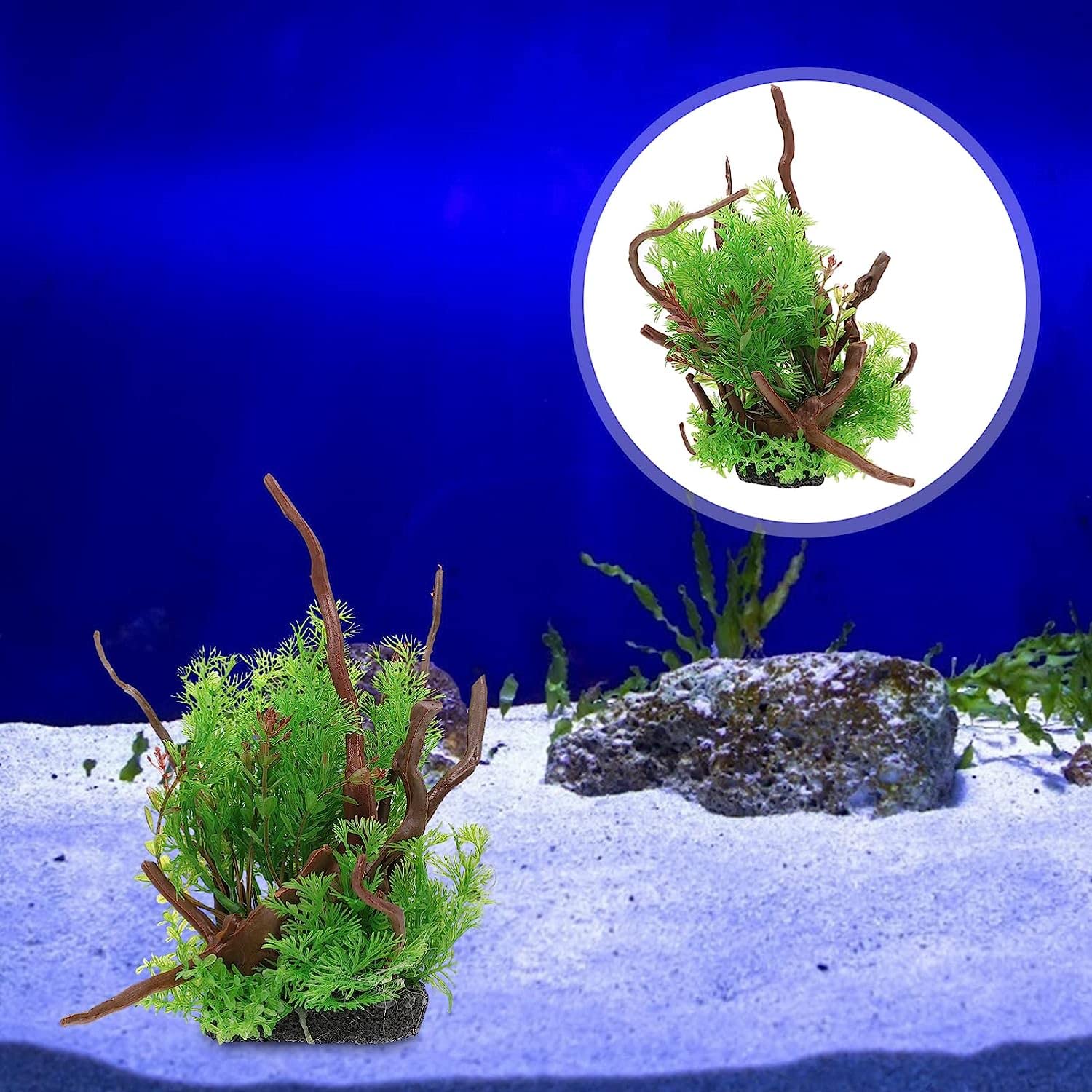Piante d'acquario Piante acquatiche di alghe finte con Rami di Alberi Decorazioni per Piante Artificiali per acquari Decorazioni per acquari