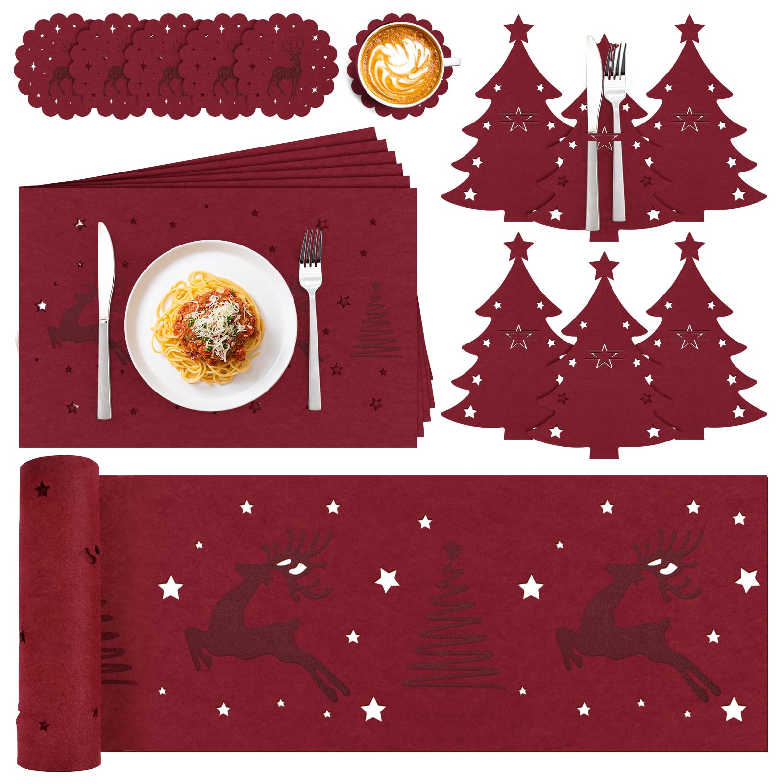 SANDER Nevio Tischset Platzset Platzdeckchen Schneesterne Winter