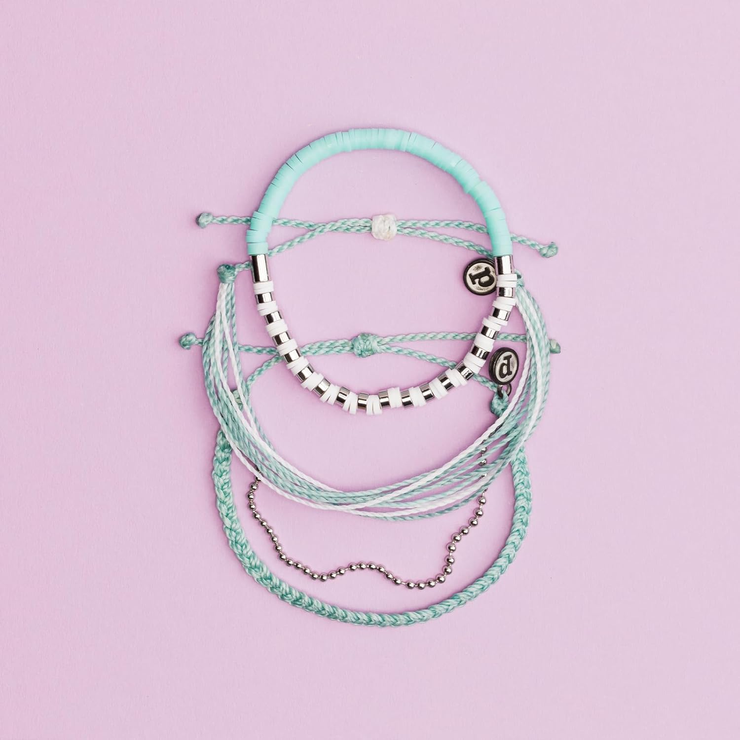 Pura Vida Bracelets Pack Seafoam Dreams Style Pack - 3-Piece Boho Bracelet Stack
