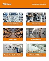 Vista 7 de Elitech Bluetooth Hygrometer Thermometer Reusable Temperature Recorder Data Logger Temperature Humidity with Large Screen Data Storage Export