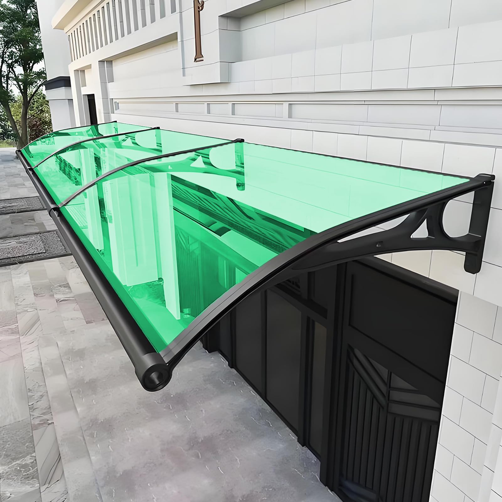 GJMSSMY Aluminum Door Canopy Awning, Waterproof Polycarbonate Patio Cover, Outdoor Shelter for Home Entryway, Durable Weather-Resistant Protection, Stylish Entrance Shade