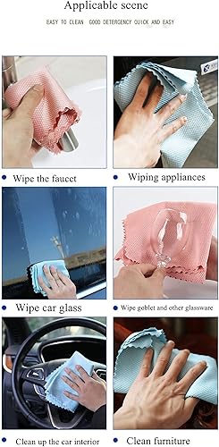 Miniatura 7 de Paño de limpieza de microfibra, 10 piezas, sin rayas, milagros, reutilizables