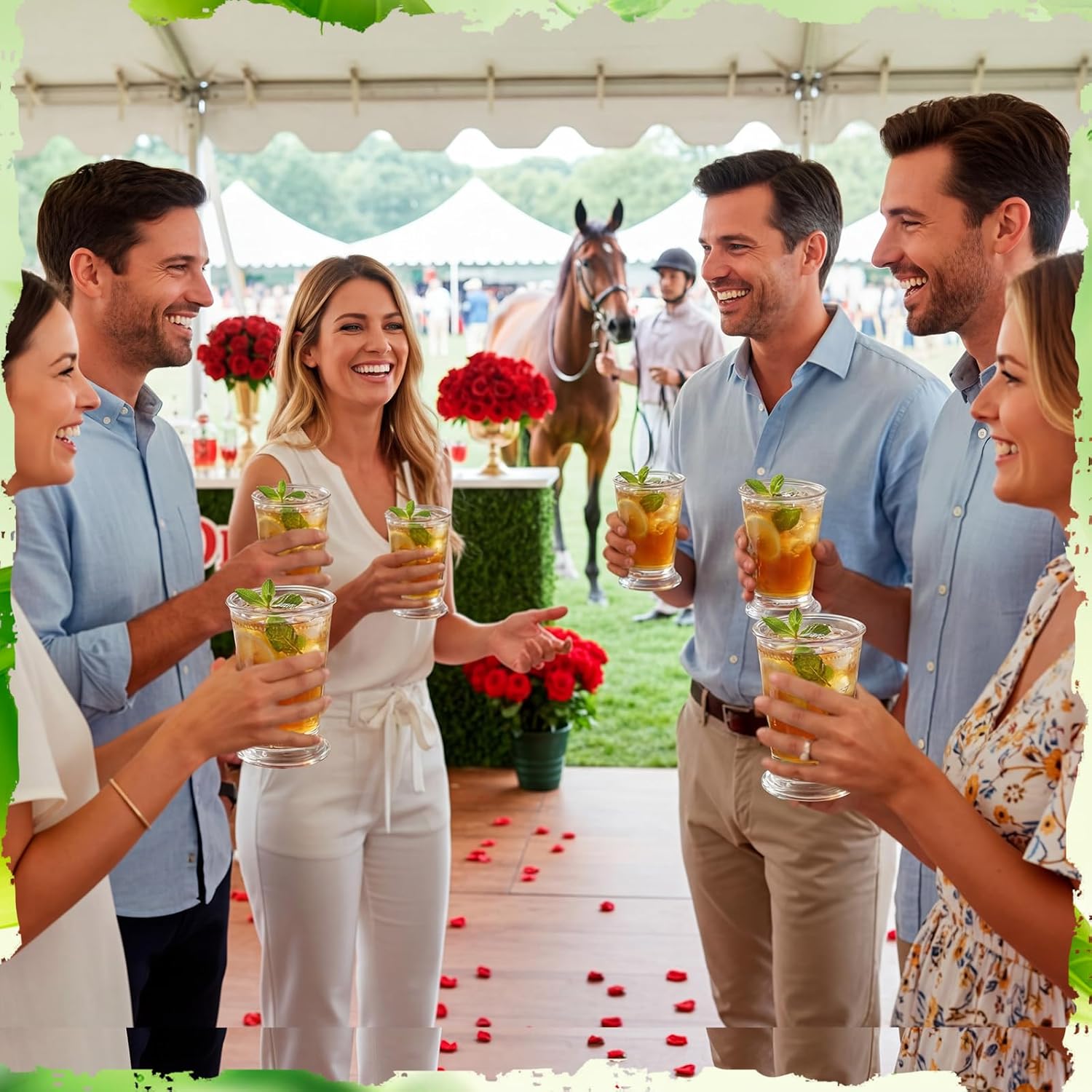 Yungyan 10 Pcs Mint Julep Cups 10 oz Clear Glass Cocktails Cups for Party Bar Home Restaurant Mint Julep Glasses for Beer Juice Beverage Drinking Derby Party Supplies