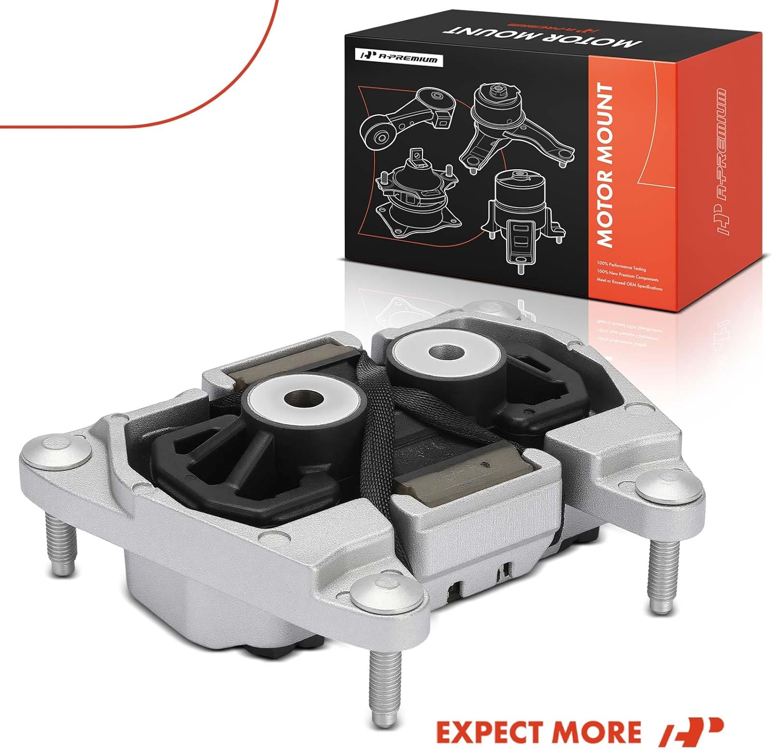 A-Premium Left Transmission Mount Compatible with Audi A6 2006-2011, 3.2L, Automatic Transmission, Driver Side