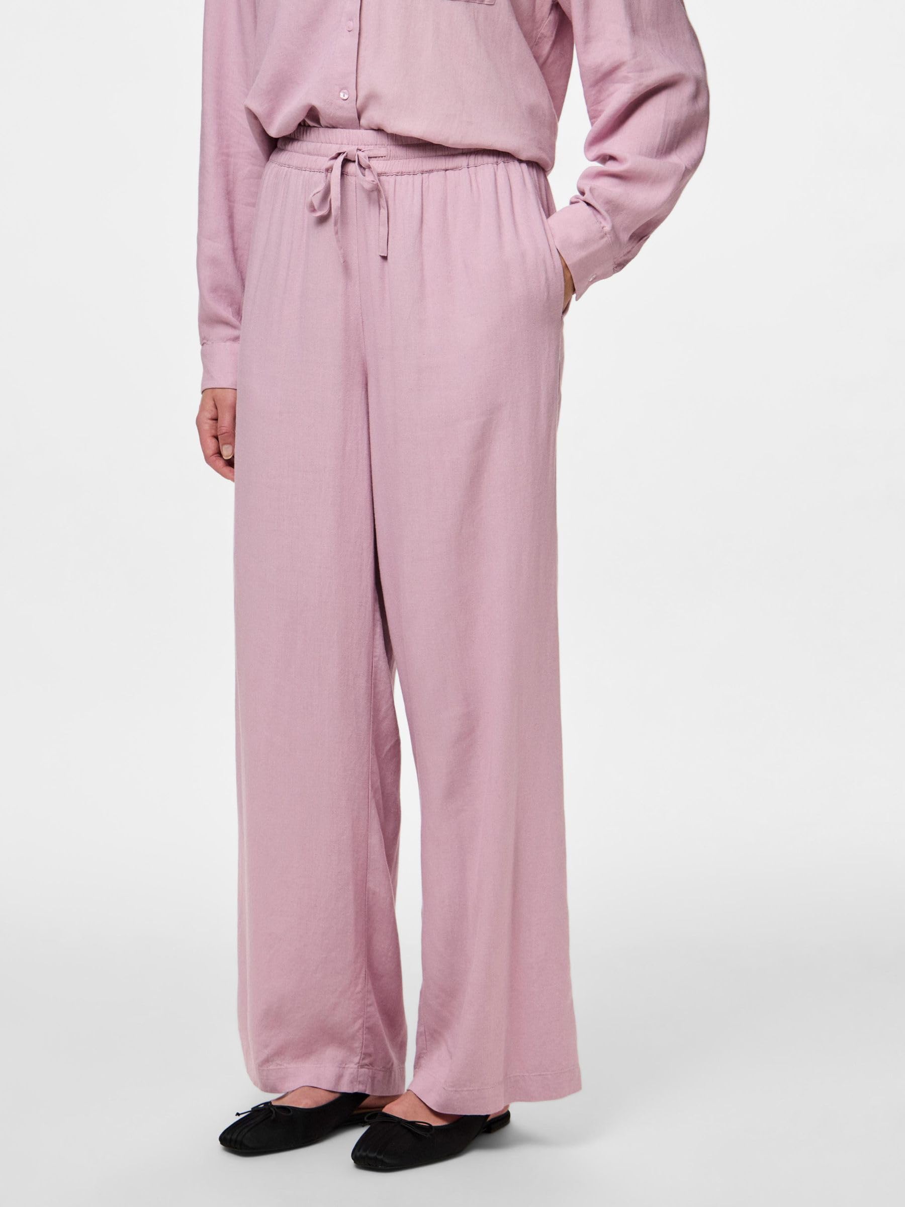 PIECES Pcpia Hw Wide Pants Pwp Mm Noos - Spodnie z szerokimi nogawkami Kobiety