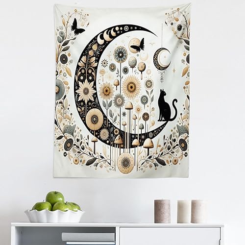 Miniatura 88 de Ambesonne Tapiz vintage, detalles de relojes mecánicos, diseño steampunk, diseño steampunk, para colgar en la pared para dormitorio, sala de estar,