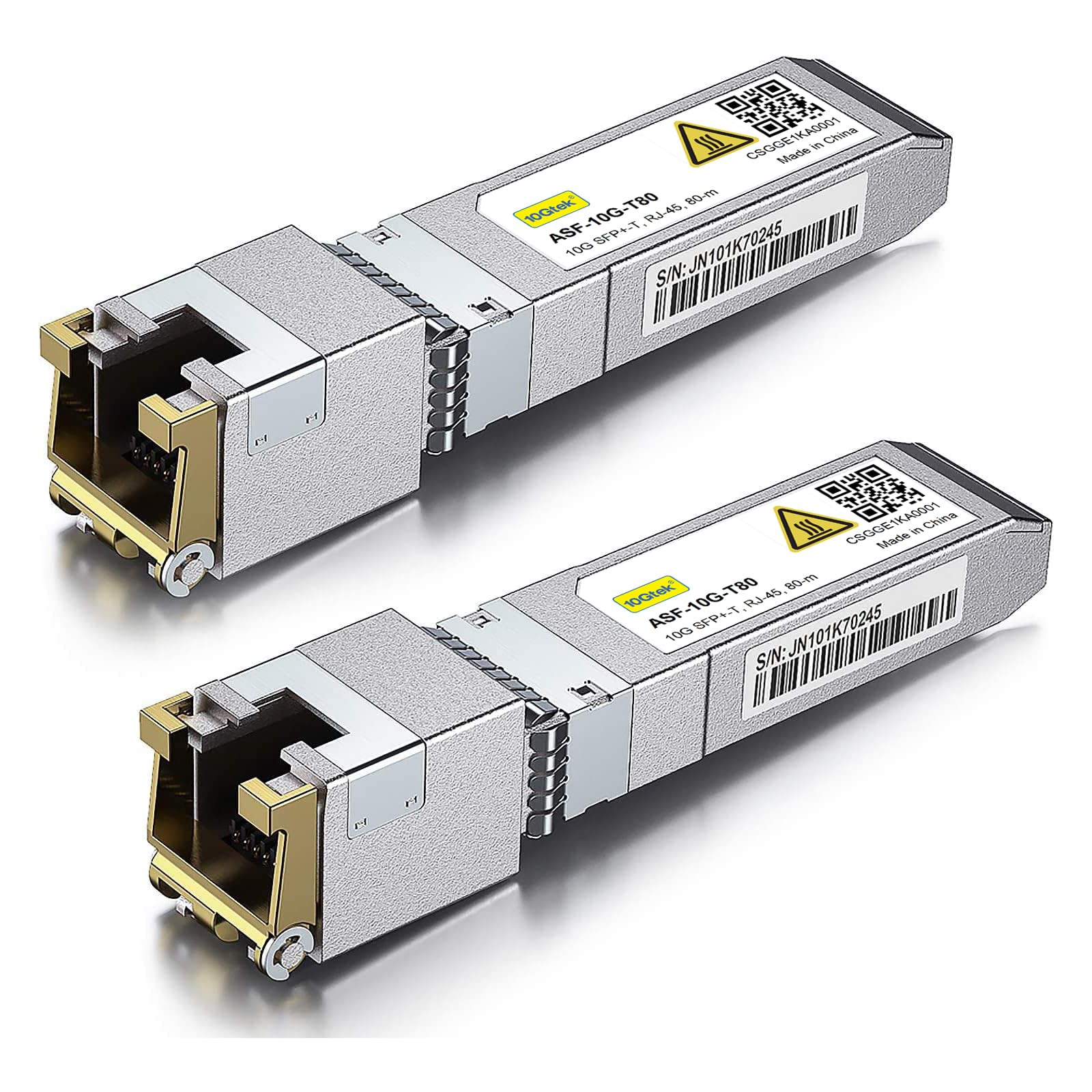 新品　10Gtek 10GBase TX 80m 2個 Amazon.co.jp: 10Gtek 10GBase-T SFP+モジュール, 10G-T 低発熱タイプ