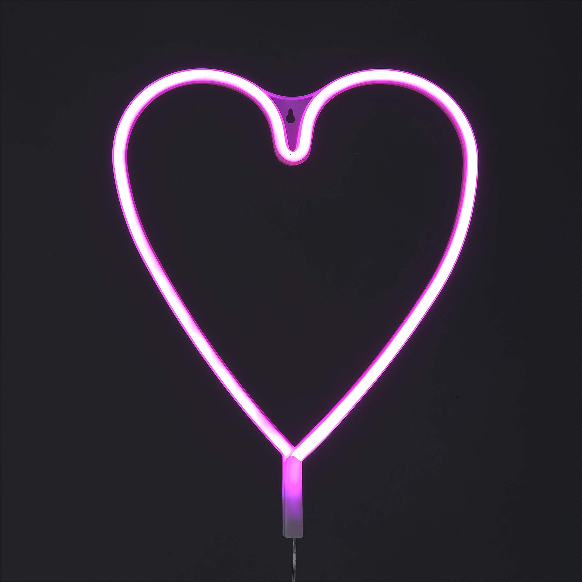 Garden Store Direct Pink Heart Shaped 36Cm Battery Or Usb Powered Rope Light - 3 Colours Available (Pink)