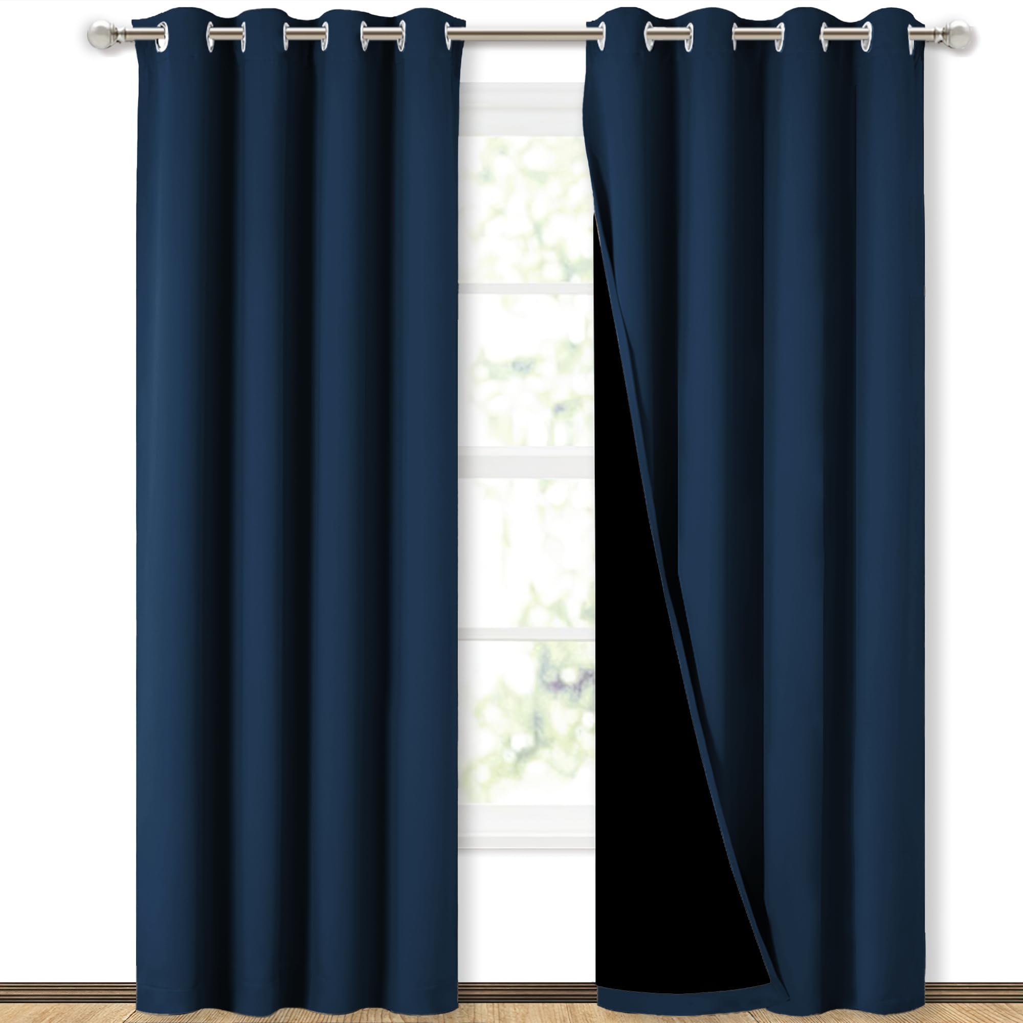 NICETOWN Moroccan Blue Curtains