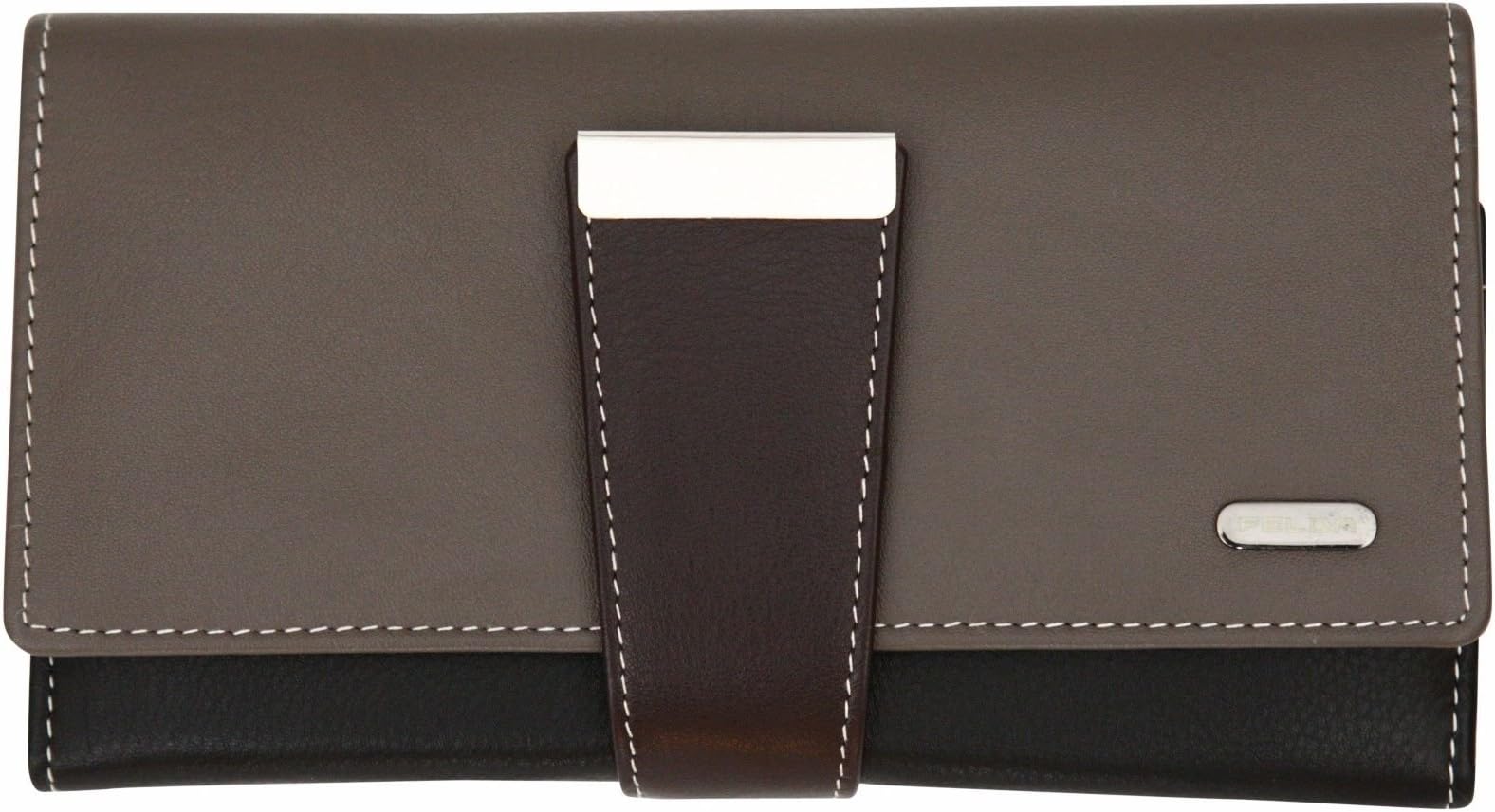 Ladies Genuine Leather Soft Purse - Zipped Coin Compartment and 24 Card Slots