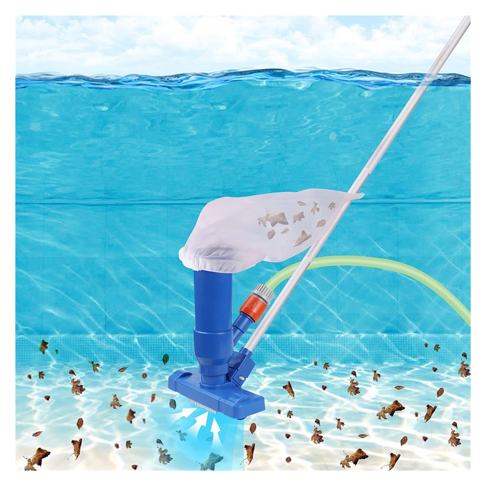 Limpiafondos automáticos para piscinas Kit de limpieza al vacío for piscina, red de fondo limpio for filtro de piscina, juego de aspiradora for piscina, Skimmer de limpieza, herramienta de limpieza de