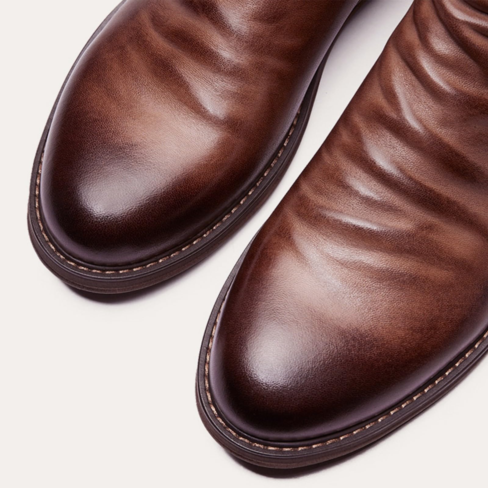 Chelsea Stivali da uomo in pelle, scarpe da uomo in pelle, stivaletto, scarpe da uomo, città rialzata, stivali da moto, pelle vintage, suola morbida antiscivolo, scarpe chic per uso quotidiano