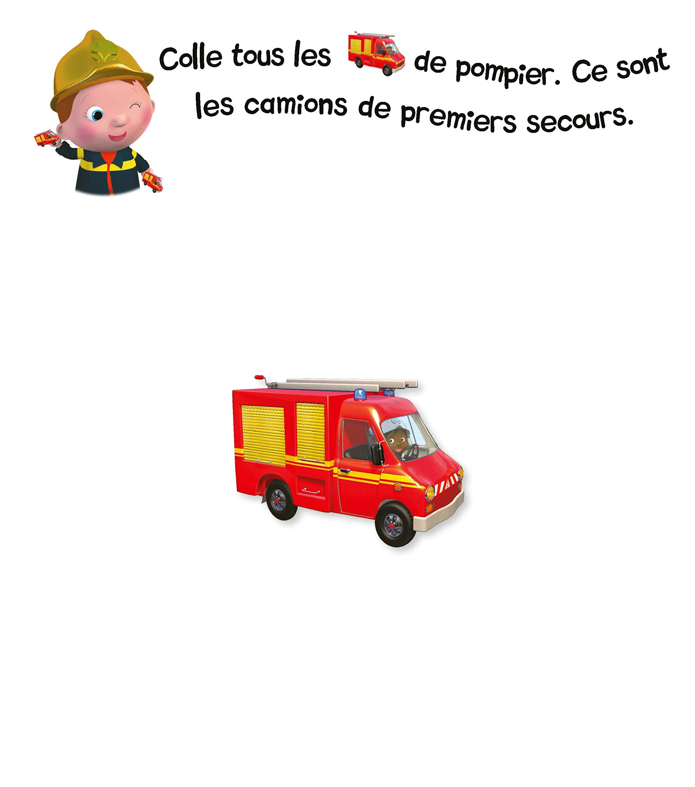 Mes premières gommettes P'tits véhicules - Les pompiers