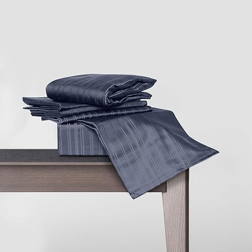 Miniatura 6 de Juego de sábanas Fisher West New York, mezcla rica en algodón, juego de 6 piezas, 1,000 hilos, transpirable, resistente a las arrugas, bolsillo