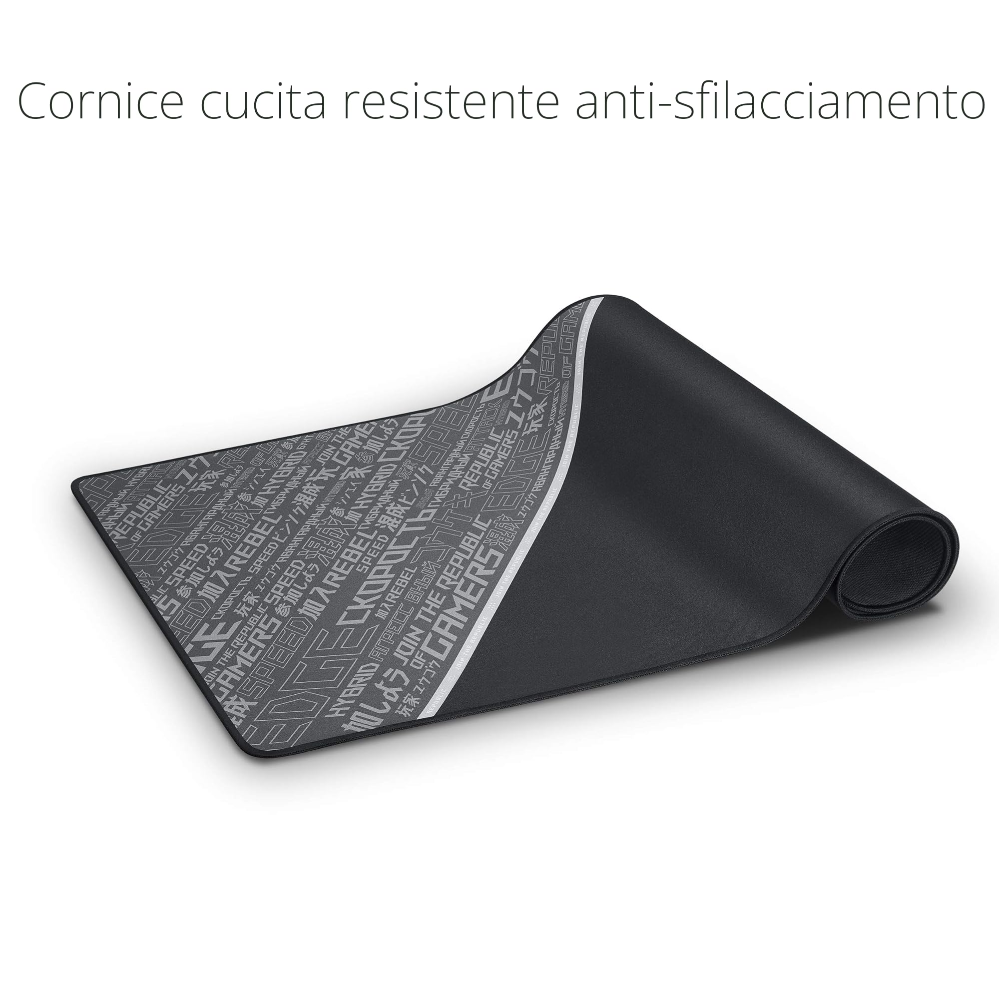 ASUS ROG Sheath BLK LTD - Tappetino per mouse da gioco extra large con cuciture anti-sfilacciamento e base antiscivolo