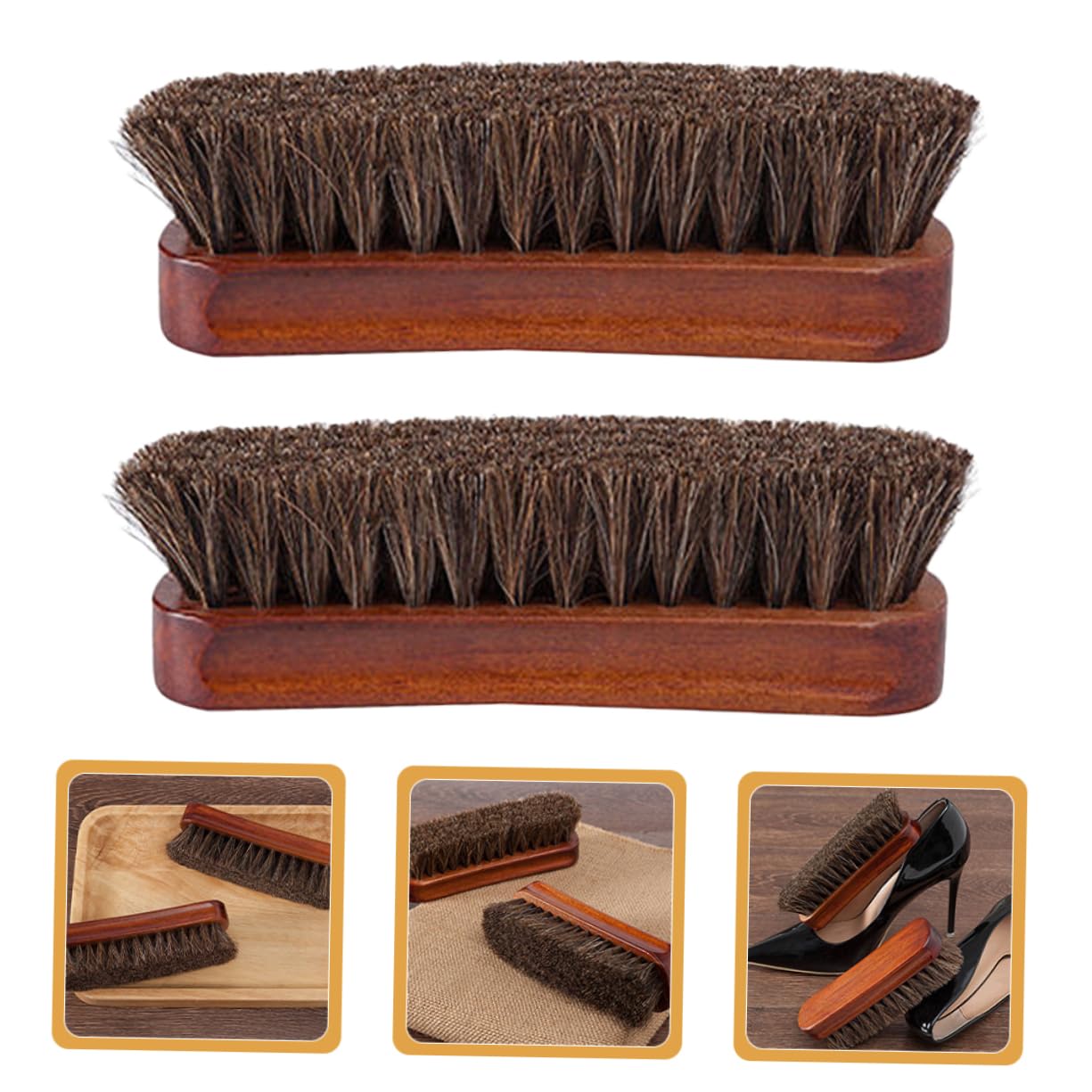 Holibanna 10piezas Cepillo De Madera Cerdas para Pulir Zapatos para Limpieza De y Textiles