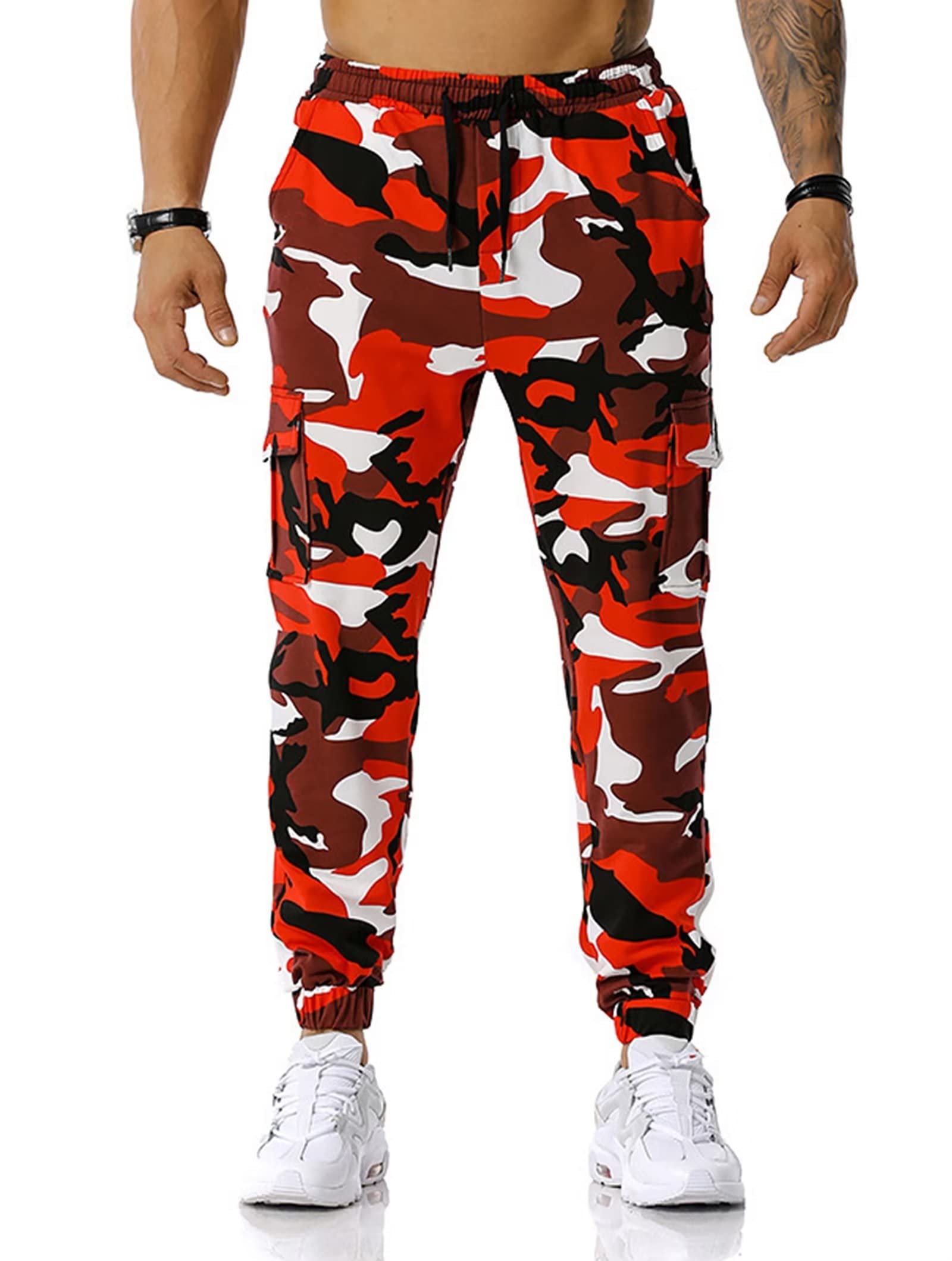 Pantaloni Cargo Pantaloni Joggers Pantaloni Running Sweatpants con Tasche Casual Gym Workout Athletic Pants Pantaloni Walking