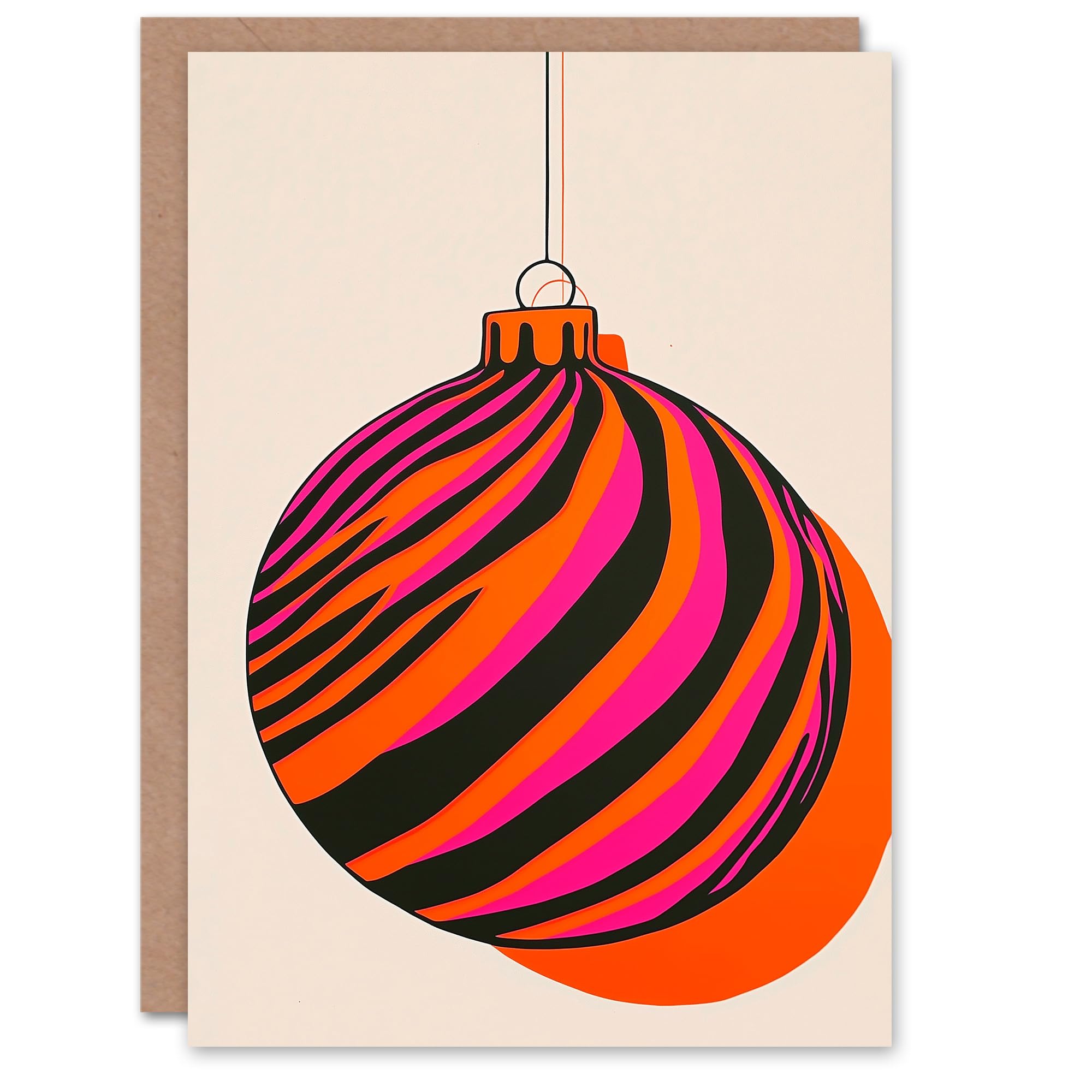 Wee Blue Coo Modern Fun Xmas For Mum Christmas Card - Orange