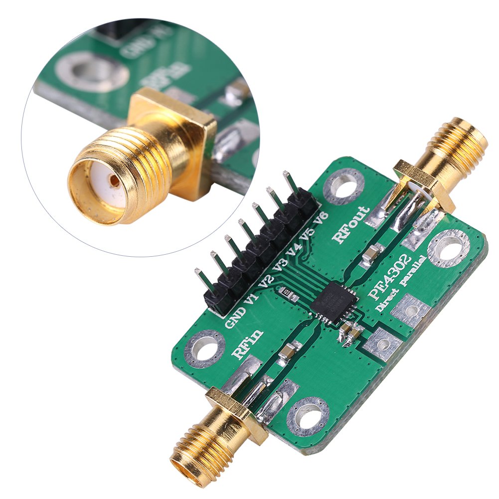1pc PE4302 NC Attenuatori a Radiofrequenza Con SMA Connettore Femmina Parallelo Modalità Immediata 0.5dB 6Bit DC 5V 1MHz ~ 4GHz
