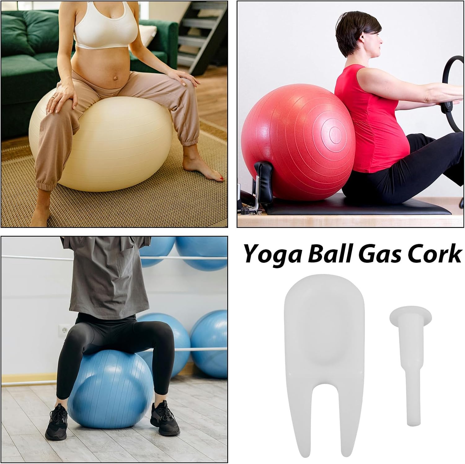 Luxshiny 10 Sets Yoga Ball Stopper Plug Replacement Plastic Accessory image 3