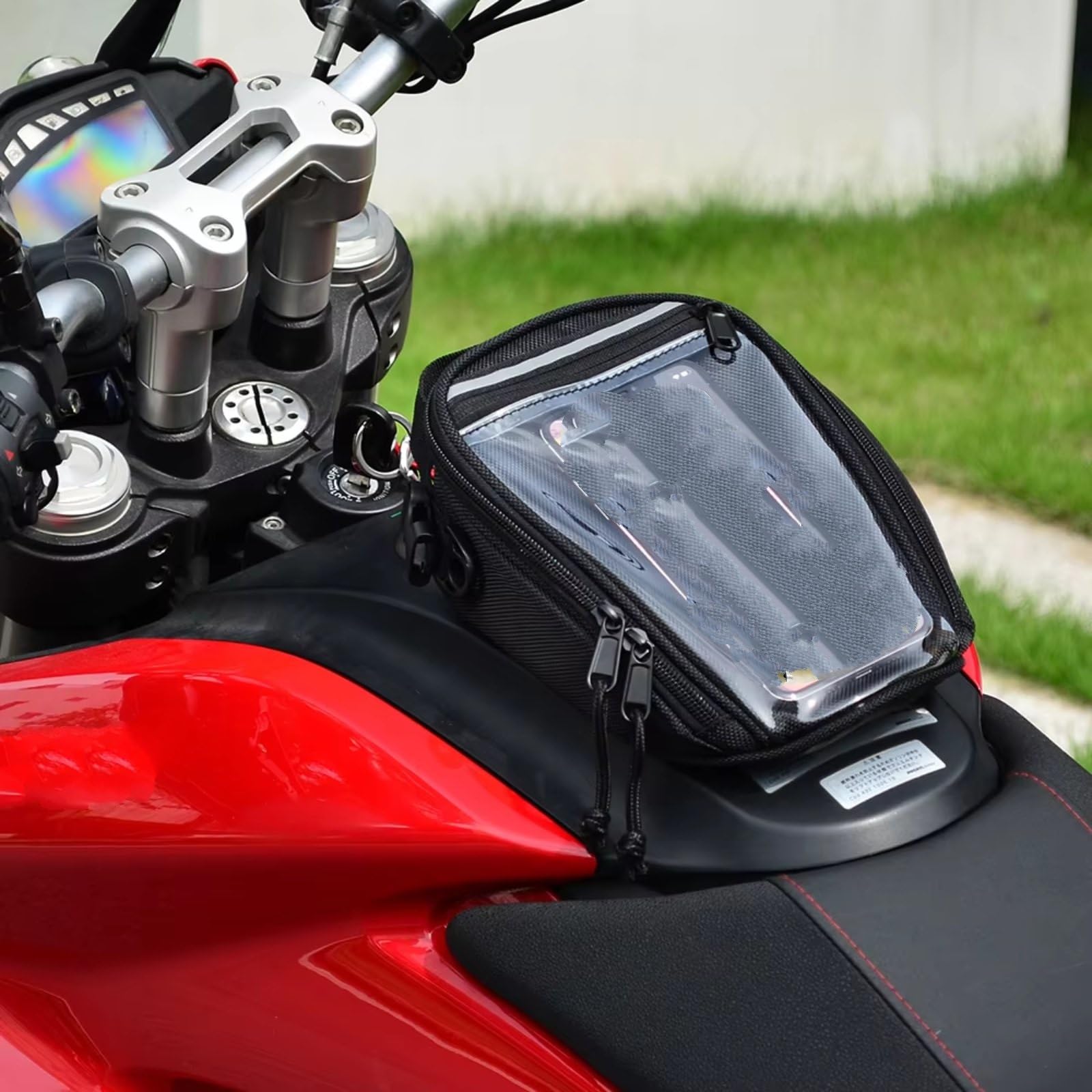 Borsa Da Serbatoio Universale Carburante Moto Nera Navigazione Auto E Parti Portatile Bicicletta Impermeabili Resistenti All'usura Sacche Moto