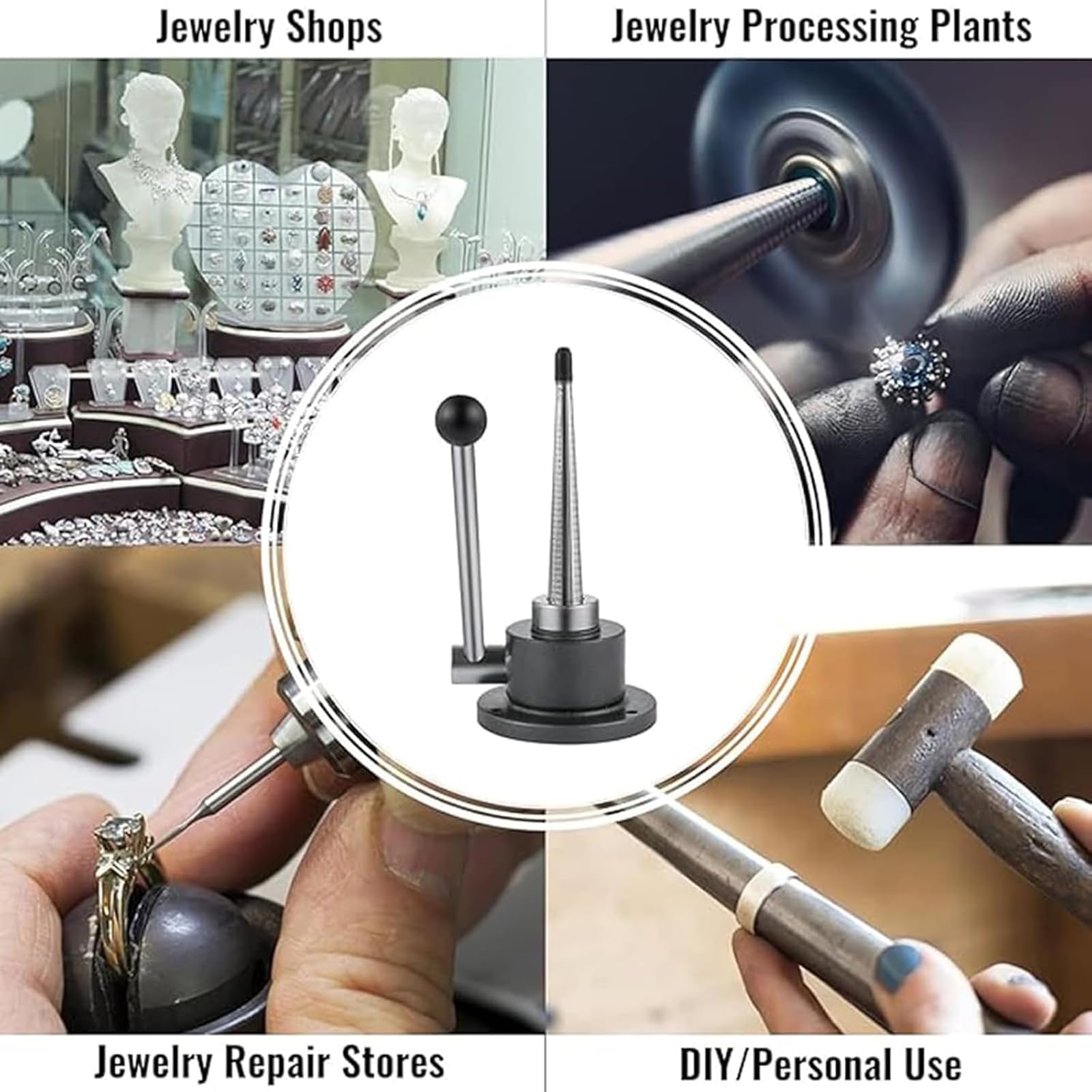 Ajustador de tamaño de anillo para anillos sueltos, medidor de tamaño en espiral para un ajuste cómodo, herramienta de reparación de joyas para hombres y mujeres, kit de medición de anillos grandes y